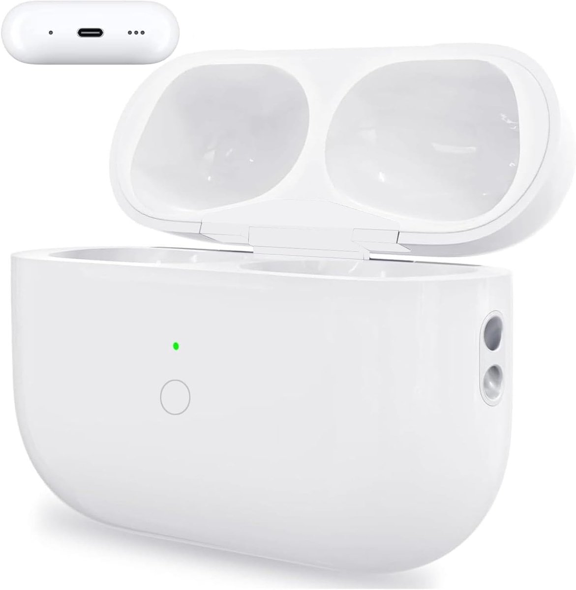 Oplaadcase voor Air Pod Pro en Air Pod Pro 2, originele vervanging voor draadloze oplaadcase met Bluetooth-koppelingssynchronisatieknop, 7 keer volledig opladen