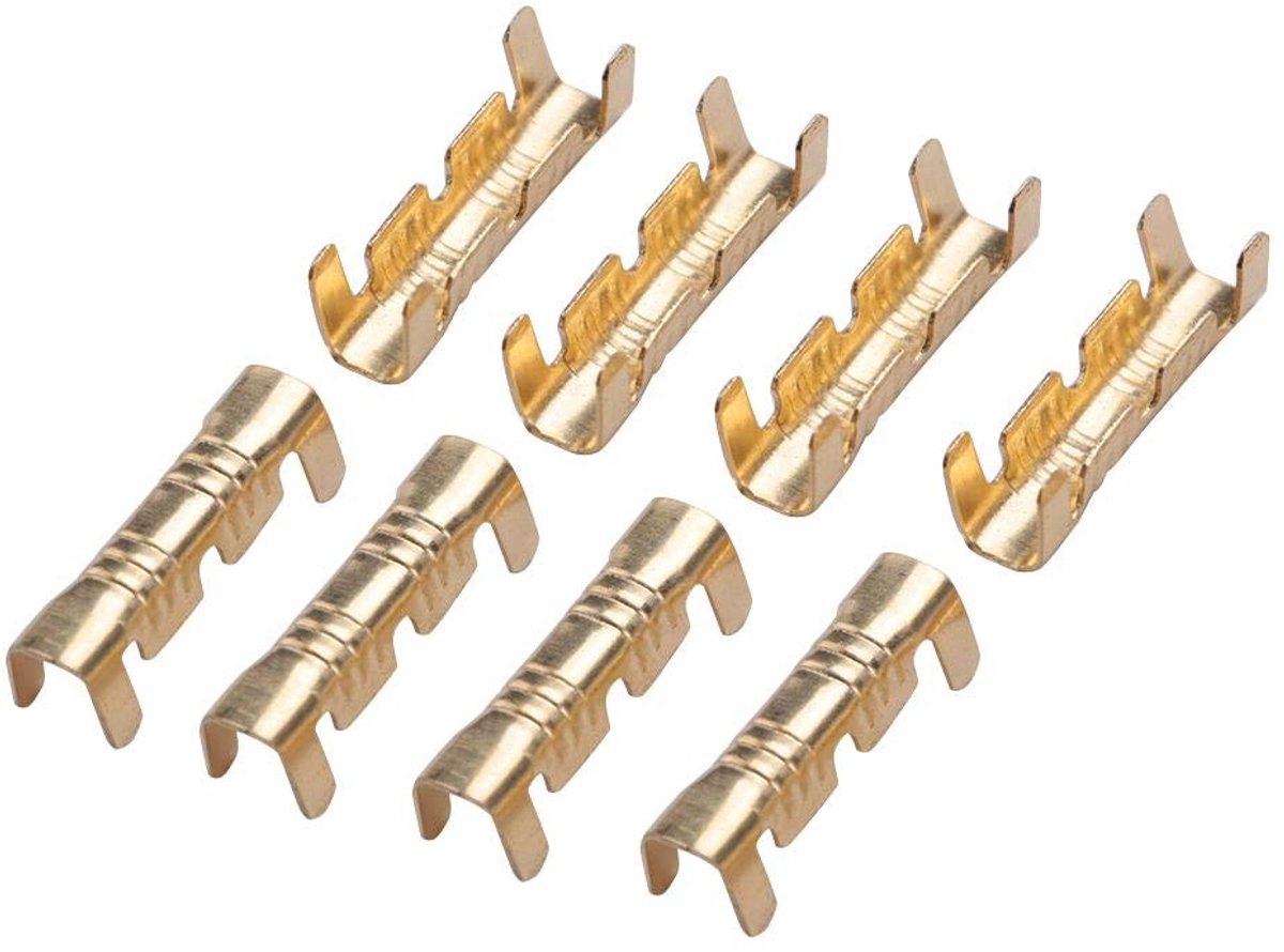 100 Stuks Messing Krimpaansluiting 0.5-1.5mm², Vierkante U-Vorm Draad Docking Connector Gesp Lijndruk
