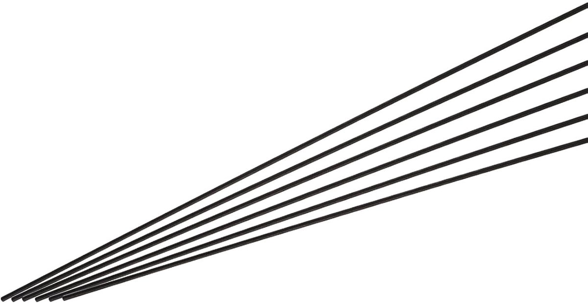 Koolstofvezelstaaf, 1,5 mm x 200 mm, koolstaaf voor RC-vliegtuig, doe-het-zelf handwerk, draakvleugelbuis, quadcopter arm reparatie verpakking met 10 stuks