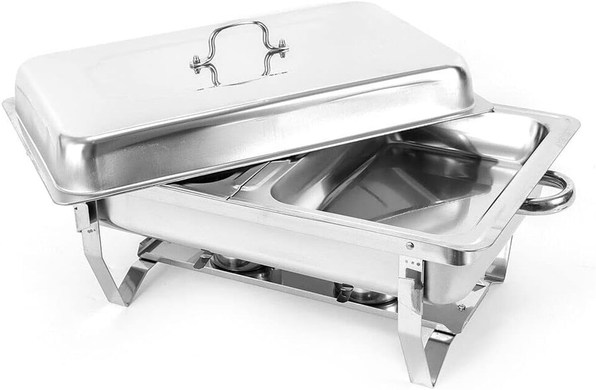 Stalen chafing schotel voedselverwarmer warmhoudcontainer rechaud warmtecontainer voor catering buffet en feest
