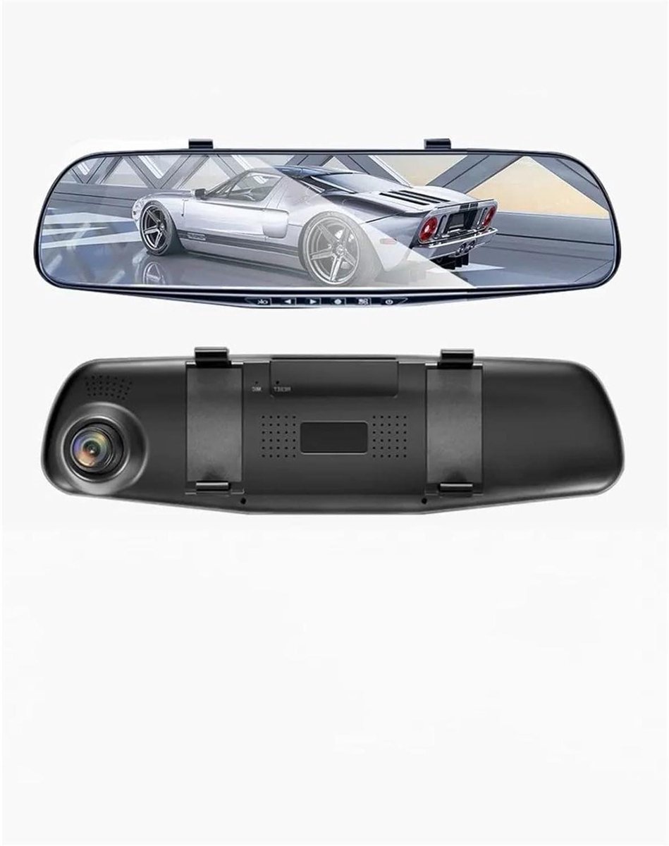 Auto Camera Dubbele Lens - Dashcam Rijrecorder - Veilig Rijden - Waterproof Opname - 4.3 Inch Scherm - Zwart