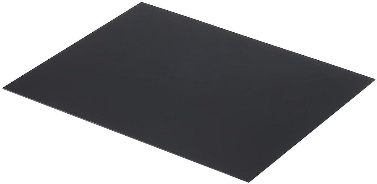 ABS kunststof plaat 25,4 cm x 20 cm ABS styreenplaten voor de bouw van modellen DIY knutselplaten zwart 1 stuk