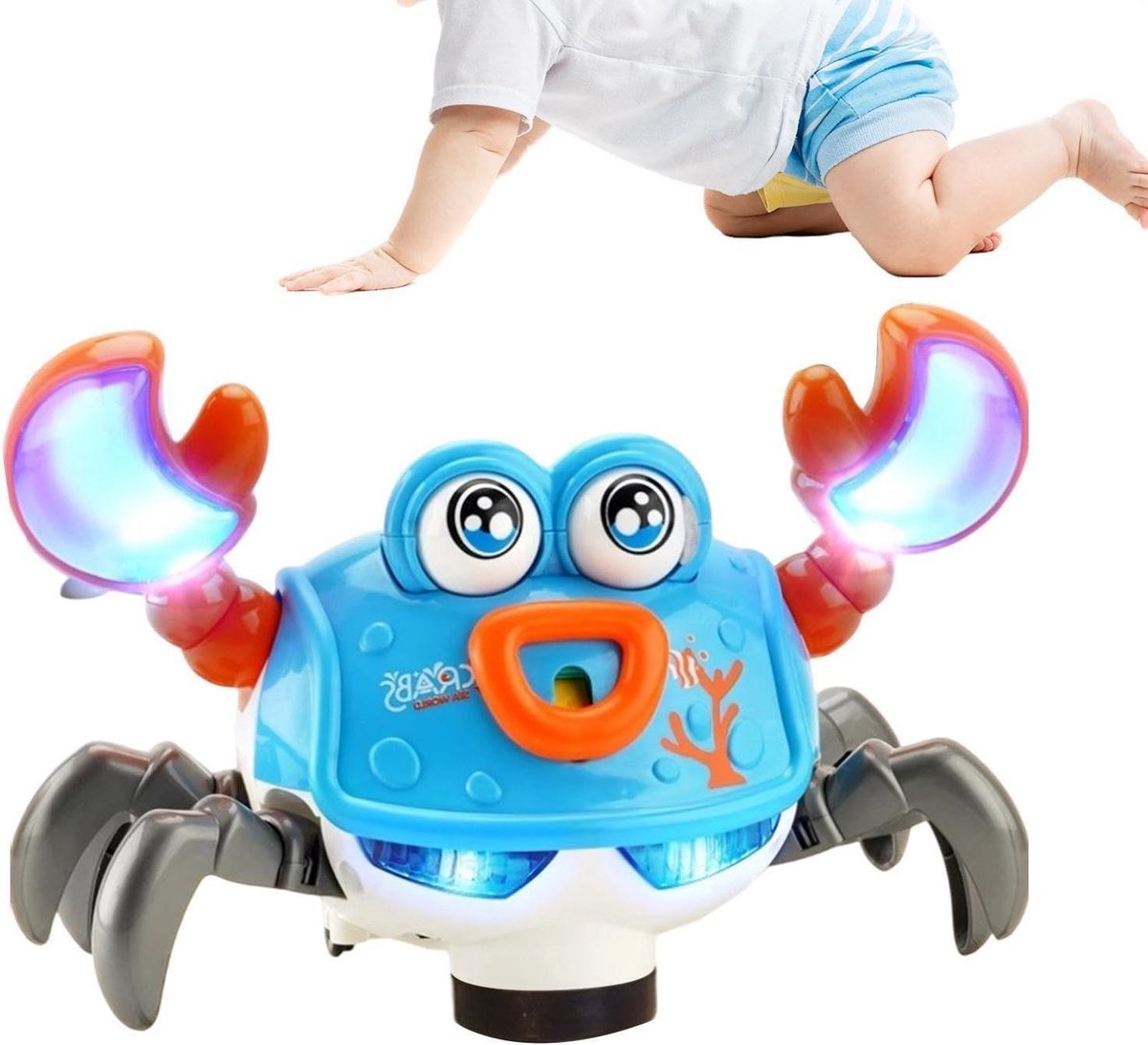 Kruipspeelgoed Muzikaal - Baby Speelgoed - Kinderen Leren - Met LED Licht - 22.5 x 13.5 x 16 cm - Blauw