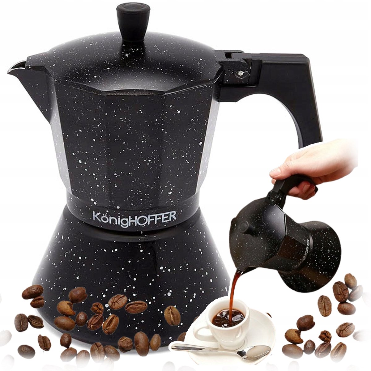 Merkloze Koffiezetter voor Inductie & Gas, 300ml