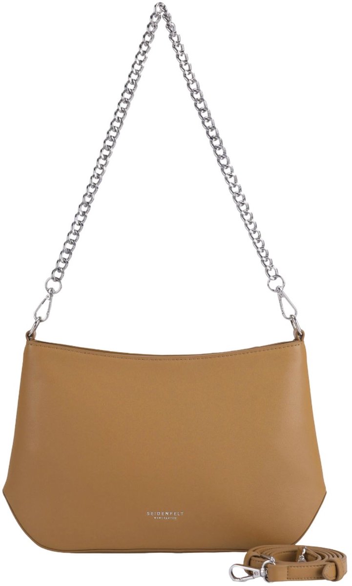 SEIDENFELT MANUFAKTUR schoudertas Lieto Crossbody Bag Caramel Lichtbruin