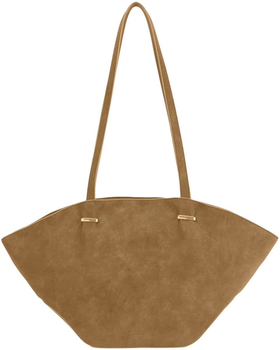 SEIDENFELT MANUFAKTUR schoudertas Rena Shopper Fudgy Caramel Lichtbruin