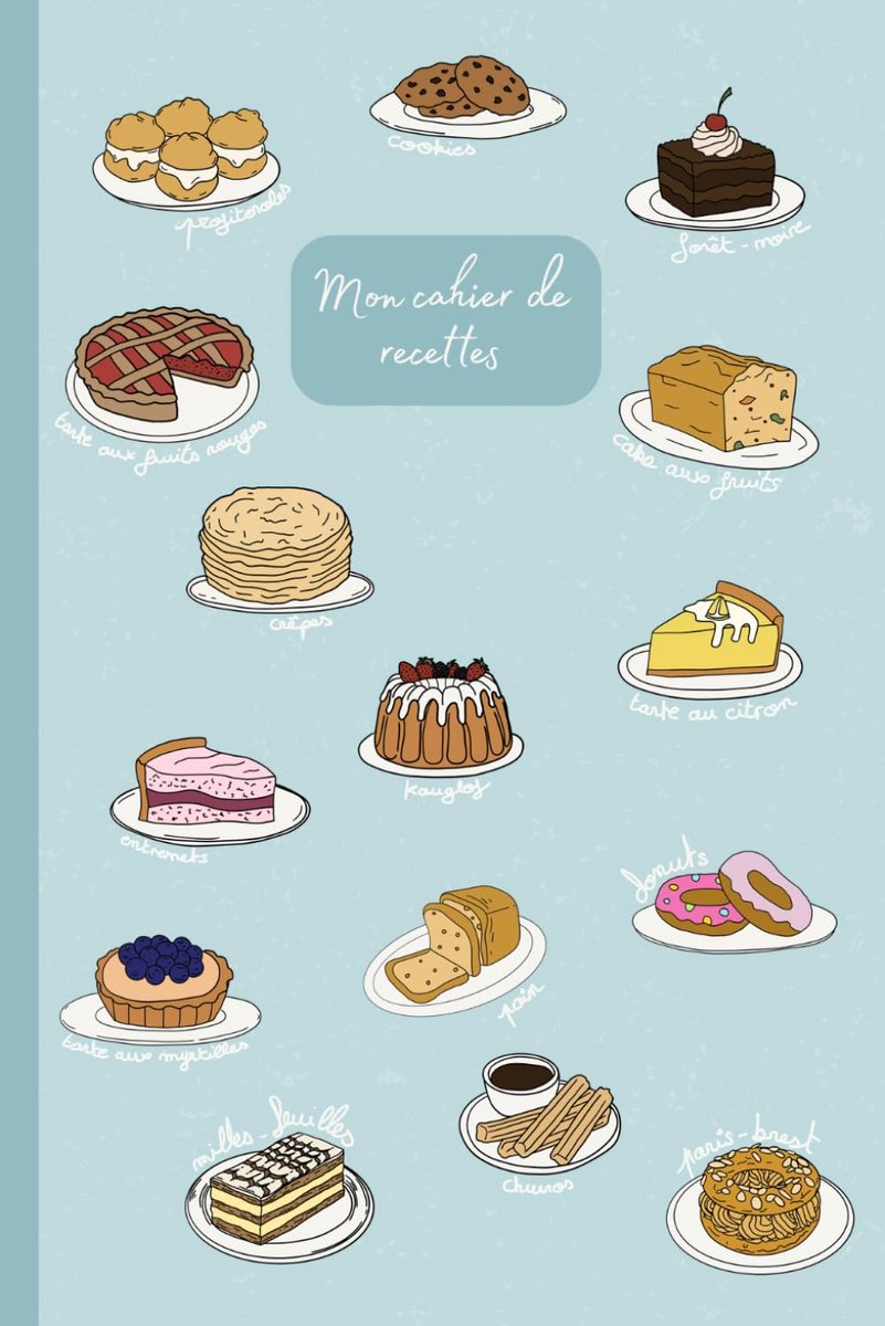 Receptenboek - Pâtisserie - 1 pagina per recept - Organiseer en bewaar al je favoriete recepten - ShopVlot