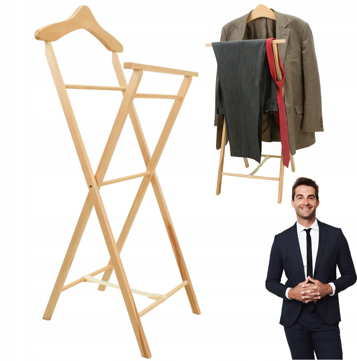 Houten Kleerhanger Standaard - Stijlvol en Functioneel