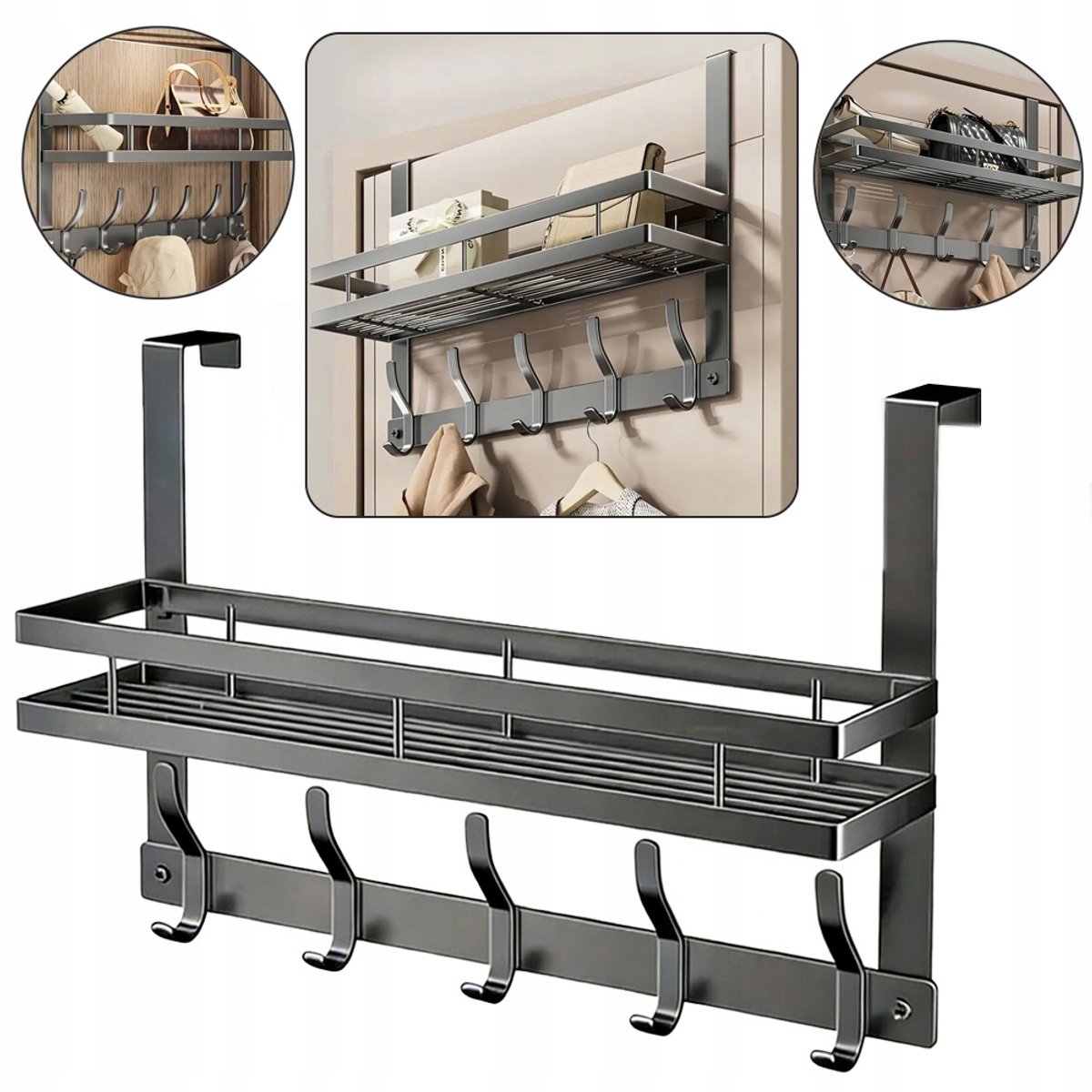 Deurrek met mand en haken - Markless