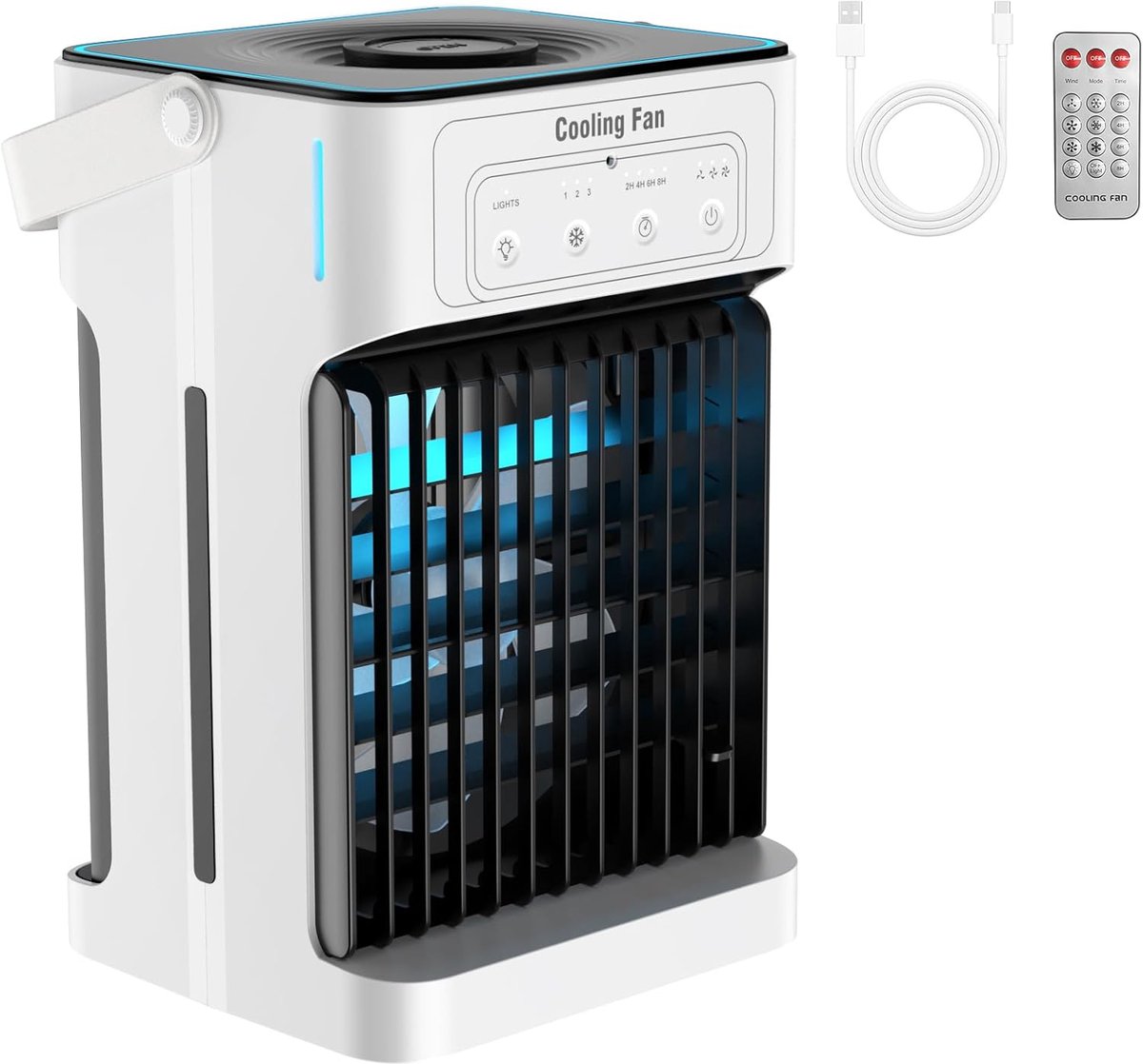 Mobiele Klimaanlage met 1100ML Wassertank - 3 Luchtgeschwindigkeiten - 2-8Uur Timer - Ideaal voor Thuis en Kantoor - ShopVlot