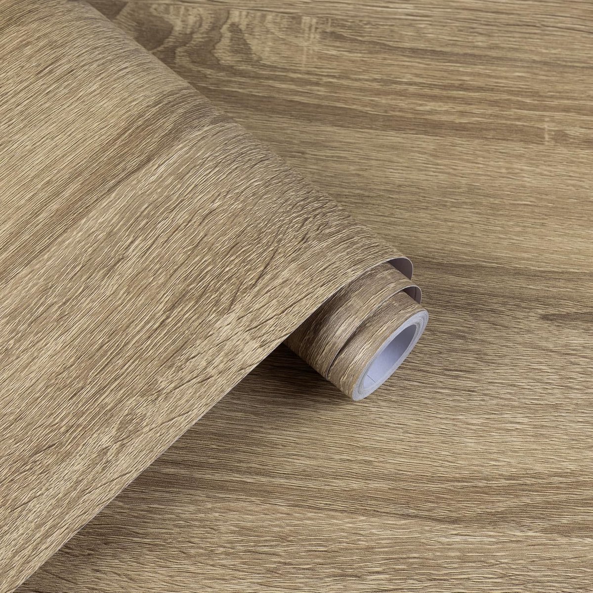 Plakfolie meubelfolie 30 x 200 cm - houtlook bruin - waterdicht - ideaal voor meubels - ShopVlot