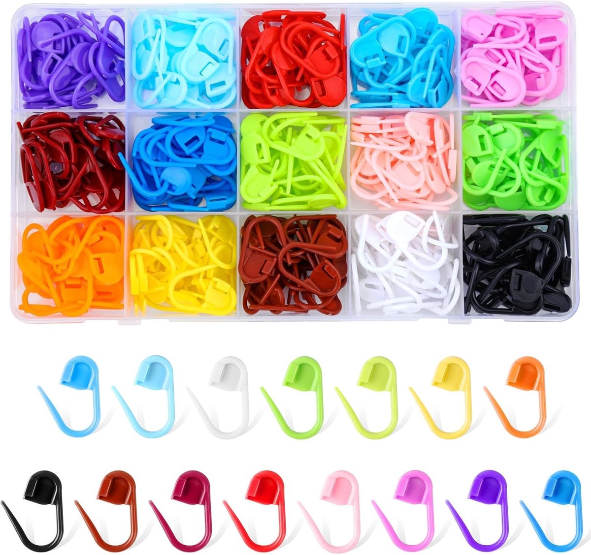 Stitch markers 300 stuks - kunststof - duurzame markers - ideaal voor breien en haken - ShopVlot
