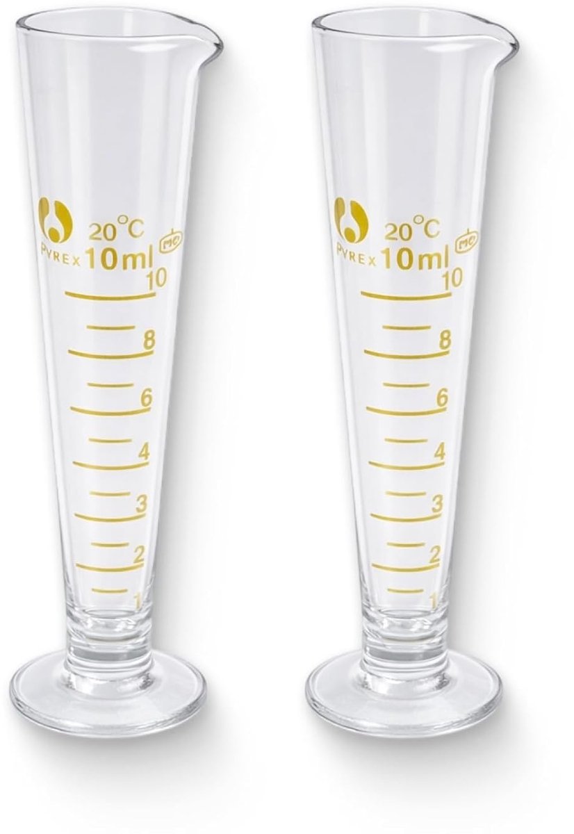 Meetbeker set van 2 - 10 ml borosilicaatglas - transparant en duurzaam - ideaal voor laboratorium en keuken - ShopVlot