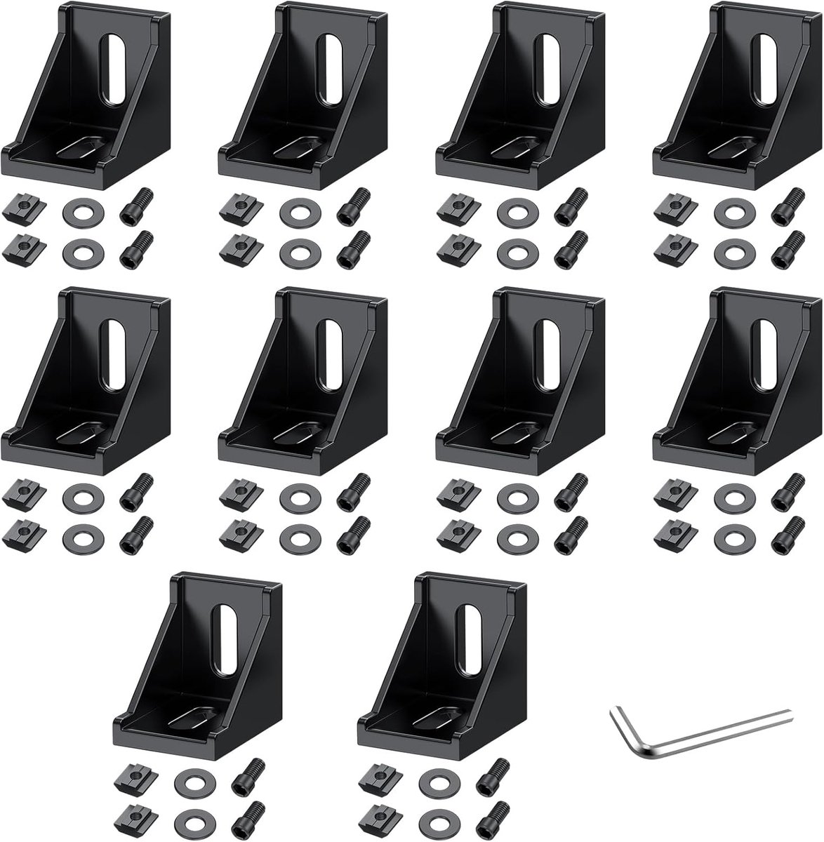 Hoekconnector 30 x 30 - Aluminium profiel 90 graden - Compleet met bevestigingsmateriaal - ShopVlot