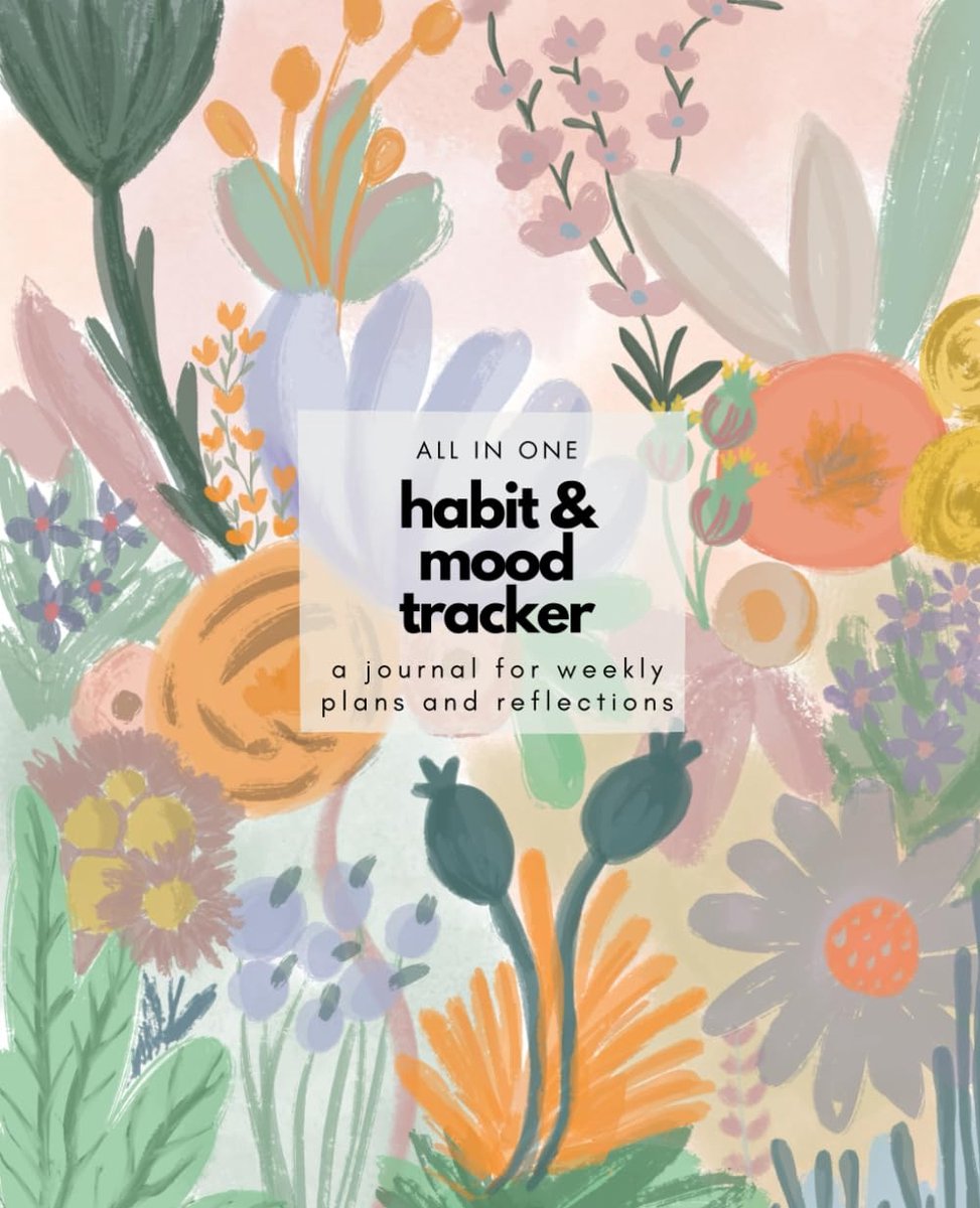 Habit en mood tracker journal - 110 pagina's (7,5'' x 9,25'') - weekplanning en reflectie - verbeter je welzijn - ShopVlot