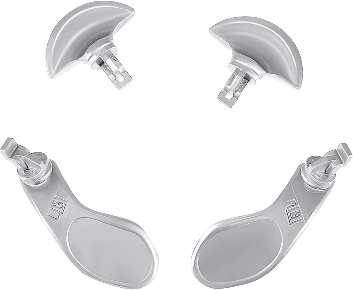 Back paddles voor Ps5 Edge controller - 4 stuks metaal - zilver - eenvoudig te vervangen - ShopVlot