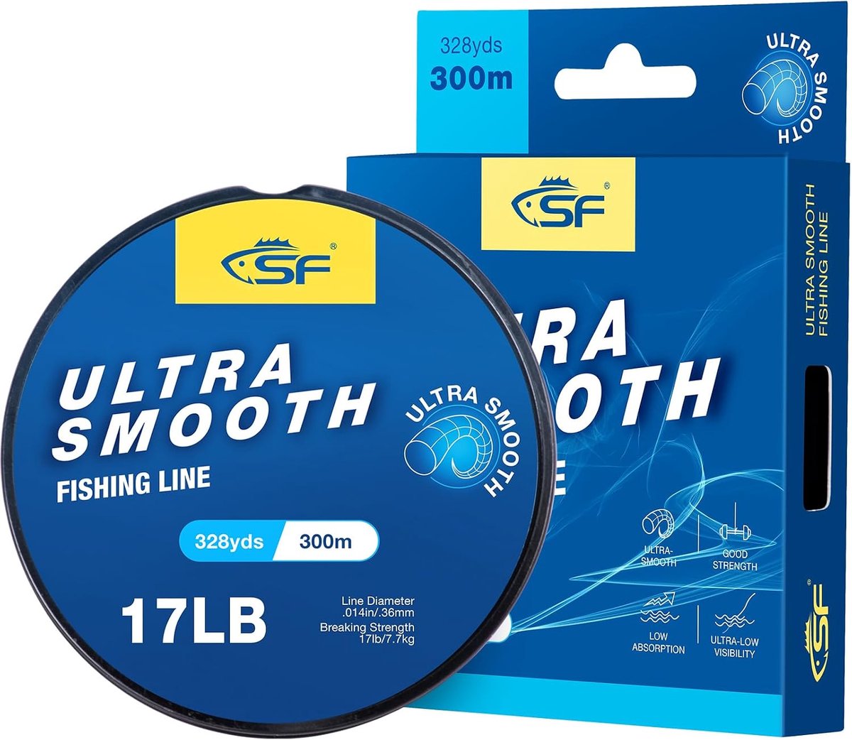 Monofilament vislijn 330 yards - Ultra glad nylon - Hoge breeksterkte - Precisie bij het vissen - ShopVlot