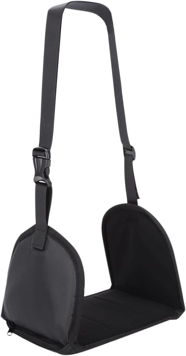 Vliegtuig Voetsteun Hangmat - Reis Hangmat Beensteun - Comfortabel Reizen - Antislip Kleefontwerp - Verstelbaar 62-120cm - Zwart