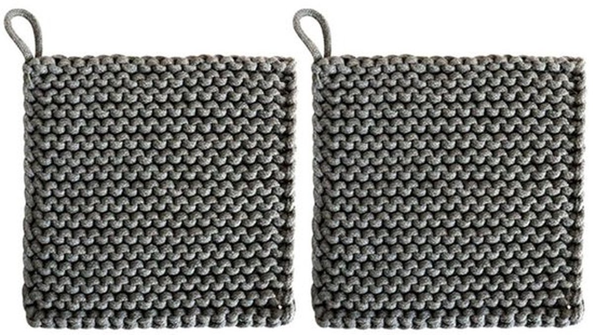 Gehaakte pannenlappen - 2 STKS - Vierkant Katoen - Hittebestendige Placemats