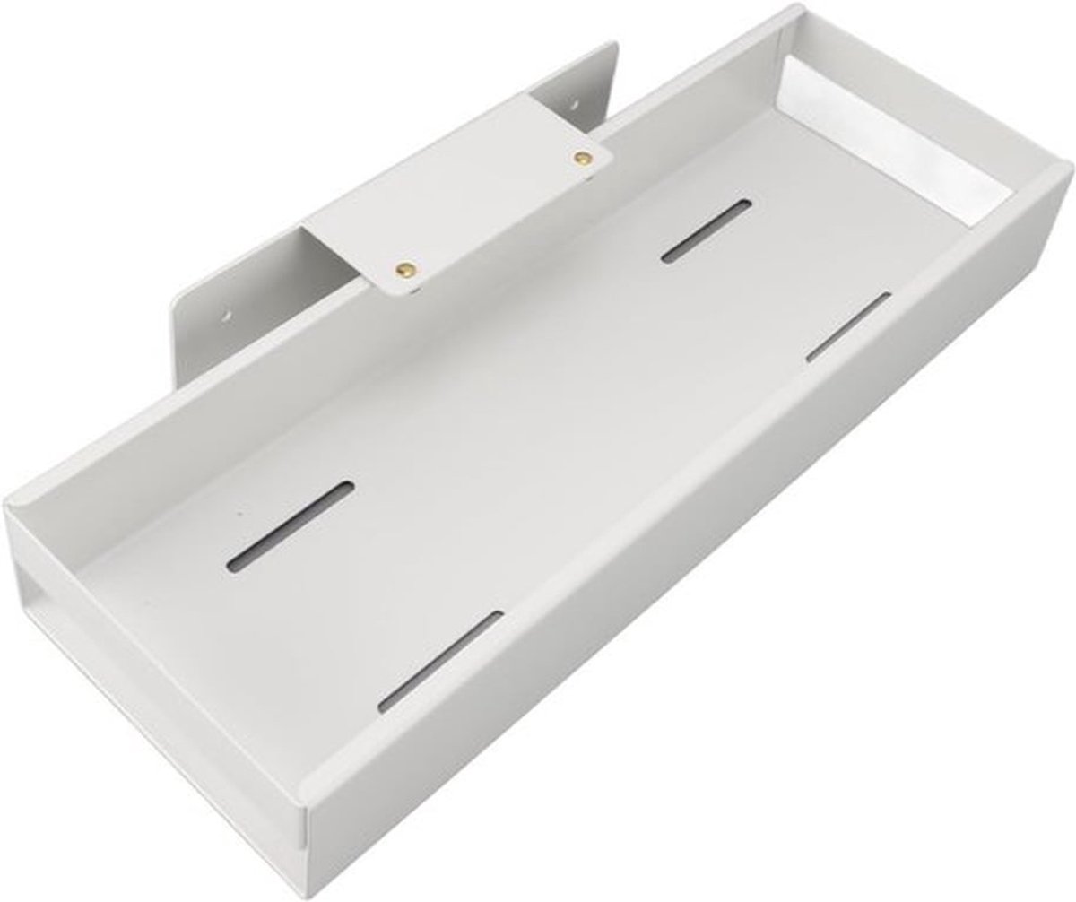 Uittrekbare Kastorganizer, Ladeontwerp, Soepele Glijdende Rails, Sterke Laadcapaciteit Koolstofstaal Uittrekbare Opbergplanken voor Keuken, Badkamer, Geen (WIT)