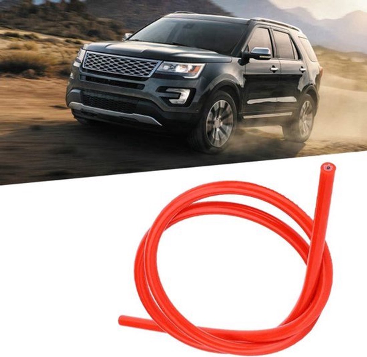8mm Siliconen vonkontstekingskabel draad (rood) - Auto-accessoires reserveonderdeel