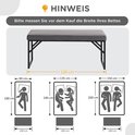Afmetingen voor bedden: 100cm breed x 90/135/150cm lang, 190/200cm hoog. Meting van het bed nodig.