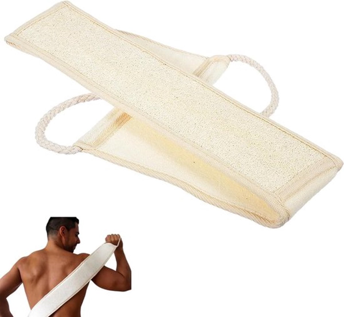 Natuurlijke loofah oude droge vlees loofah badhanddoek rug scrubben rug strips - wit