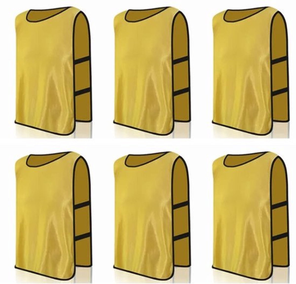 Teamoefenvesten 6-delig - Voetbaltrainingsvesten - Felle Kleuren - Ademend Polyester