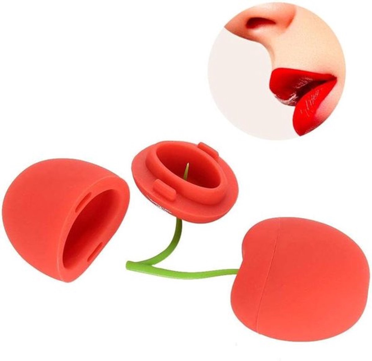 Draagbaar siliconen lipvergrotingsapparaat met hete kers voor vollere lippen en natuurlijke lipverbetering, ideaal voor dagelijks gebruik en schoonheidstools