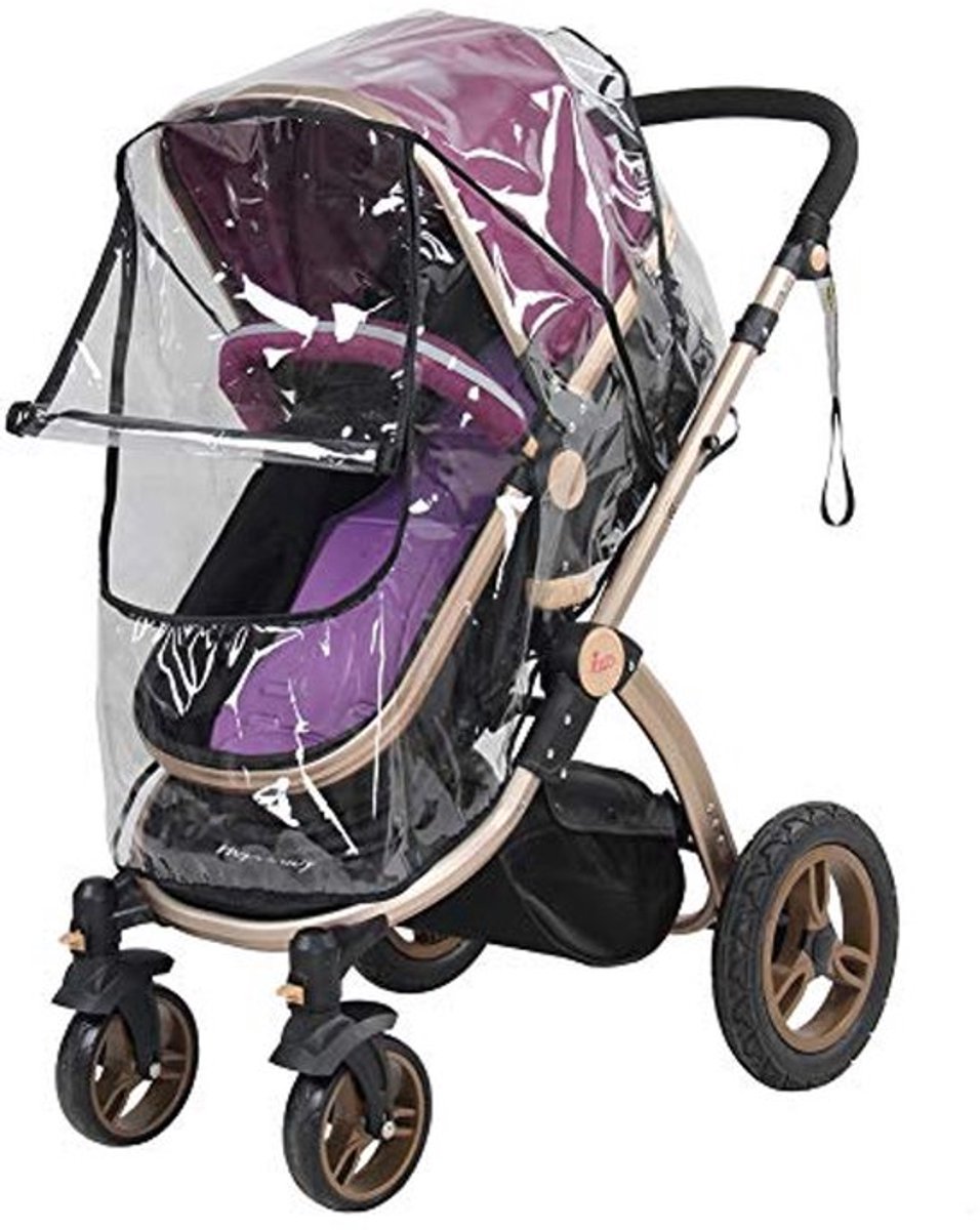 Kinderwagen Regenhoes, 1PC PVC Universele Waterdichte Kinderwagen Regenhoes Stof Windscherm Kinderwagen Accessoire Varen