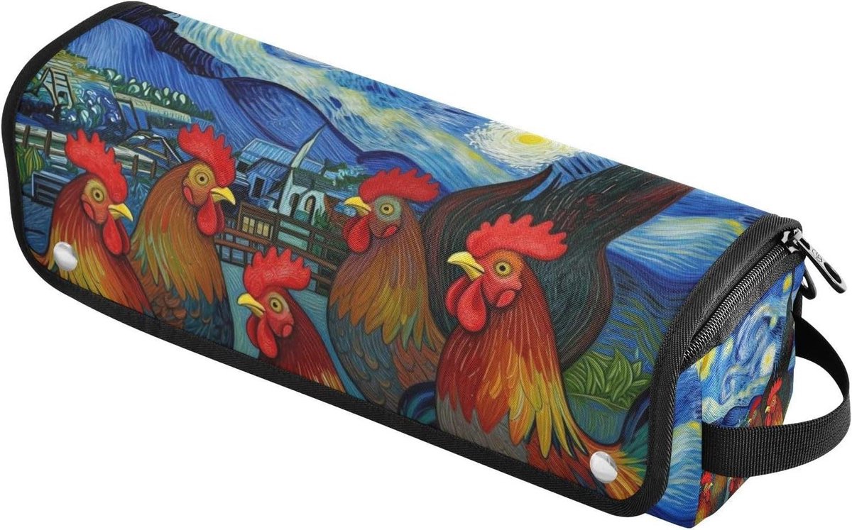 Haargereedschap Reistas - Stylingtool Organizer - Stylingtools Opbergen - Hittebestendige Mat - 37 x 10 cm - Multicolor