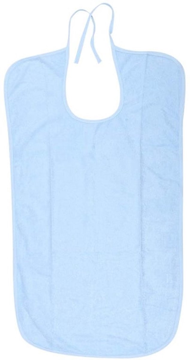 Elderly Bib L-Light Blue - Waterdichte Eetschort voor Senioren