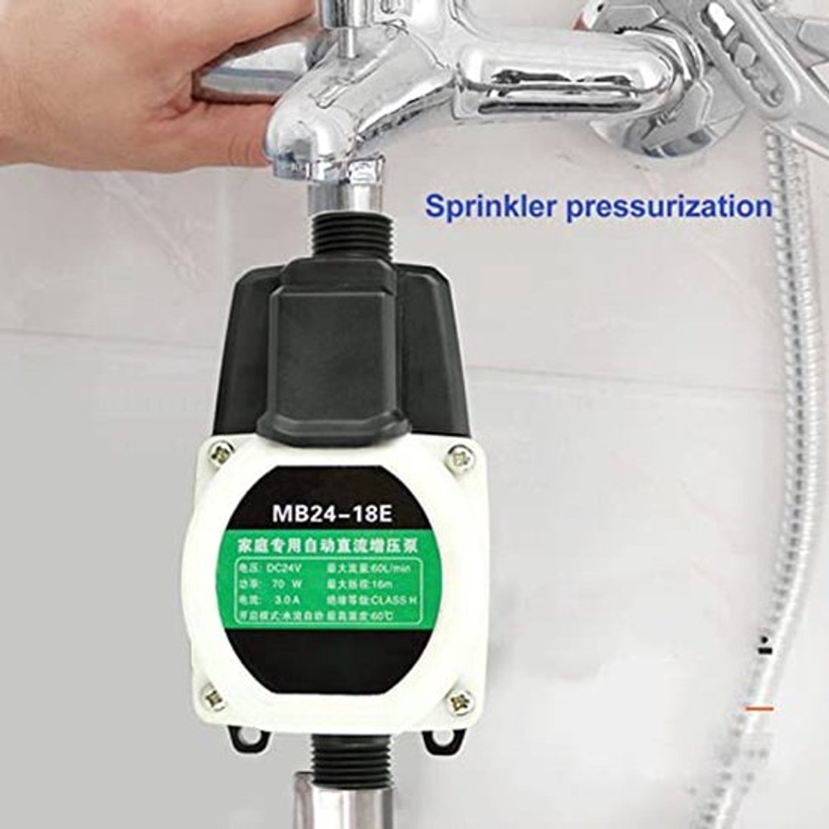 Douche Booster Recirculatiepomp, DC24V Auto Controle Douche Booster Recirculatiepomp Pijpleiding Boosterpomp