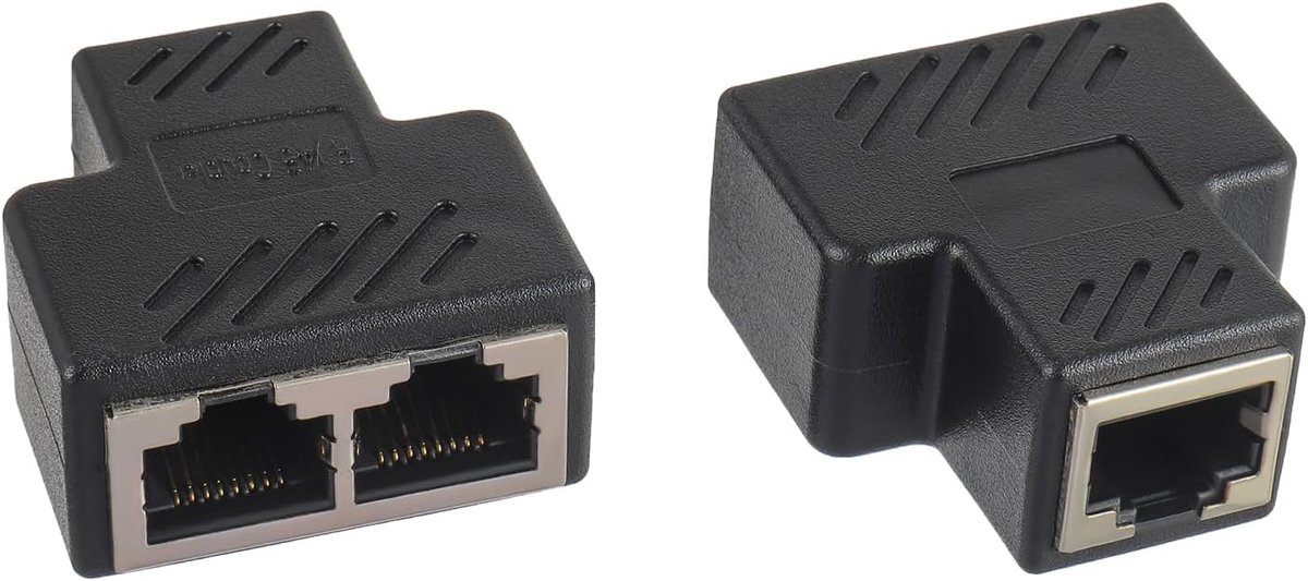 RJ45 LAN splitter 1 naar 2 Ethernet connector - netwerkextensie - anti-interferentie bescherming - ShopVlot
