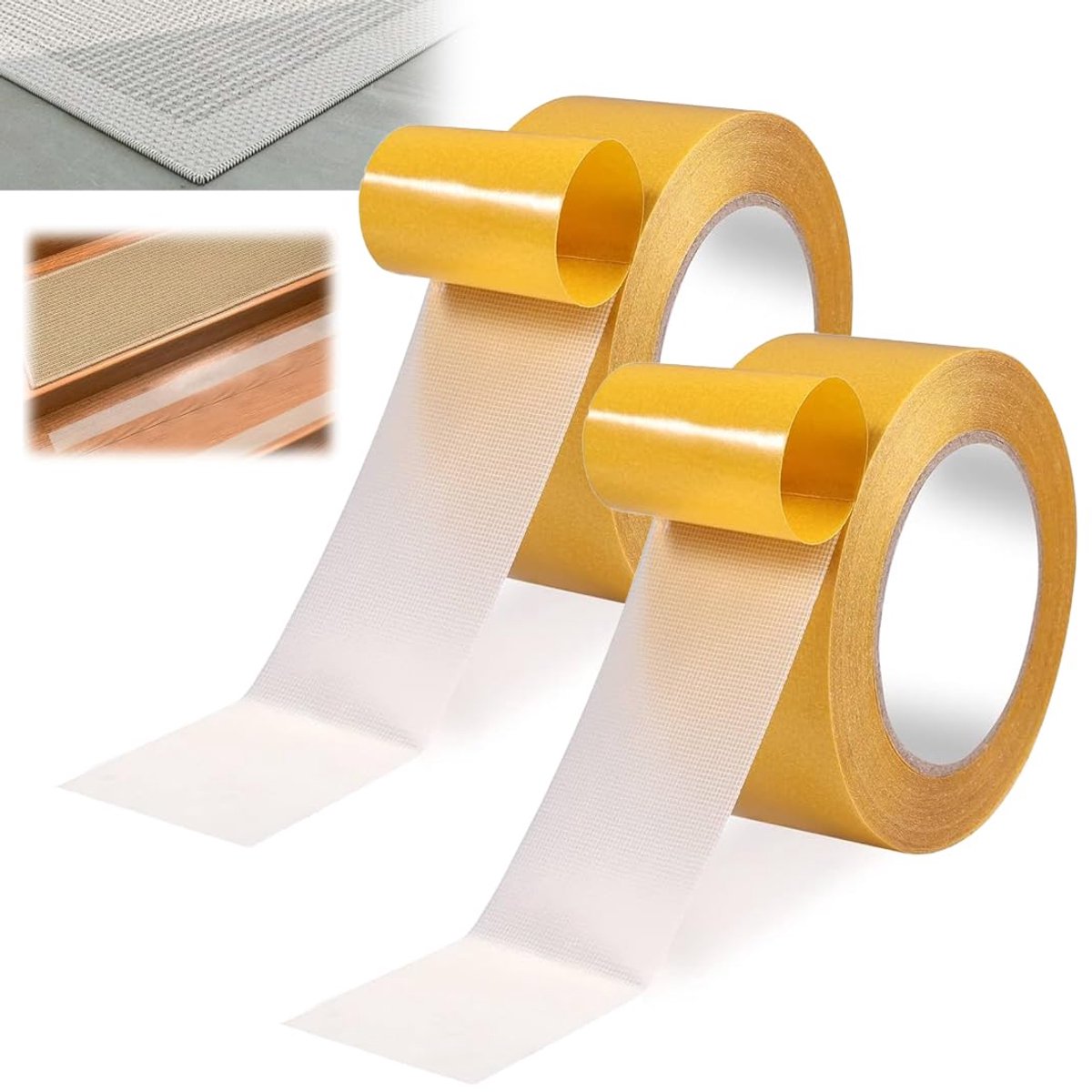 Dubbelzijdige tape 5 m x 25 mm - Transparant - Extra sterk - Geschikt voor tapijt - ShopVlot