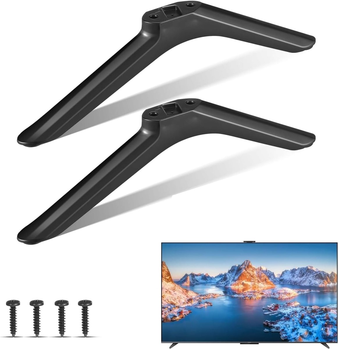 Tv-standaard 32 inch - Universele tv-sokkel - Inclusief montage schroeven - Geschikt voor Smart TV - ShopVlot