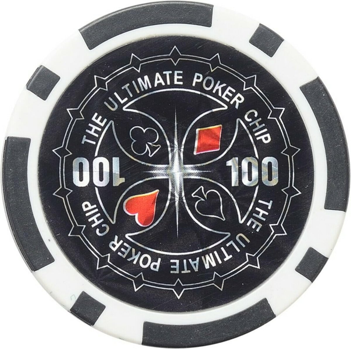 Pokerchips 11,5g - Zwart - Waarde 100 - Ideaal voor spellen - ShopVlot