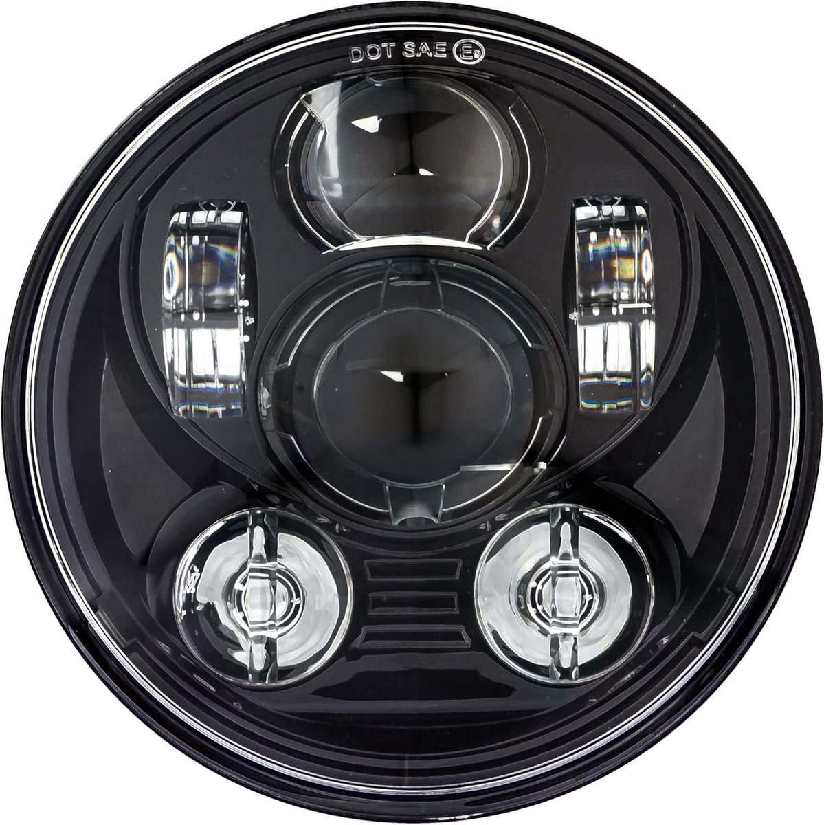 Motorfiets koplamp 5.75 inch - ronde LED projector - 45W hoog- en dimlicht - ideaal voor Harley modellen - ShopVlot