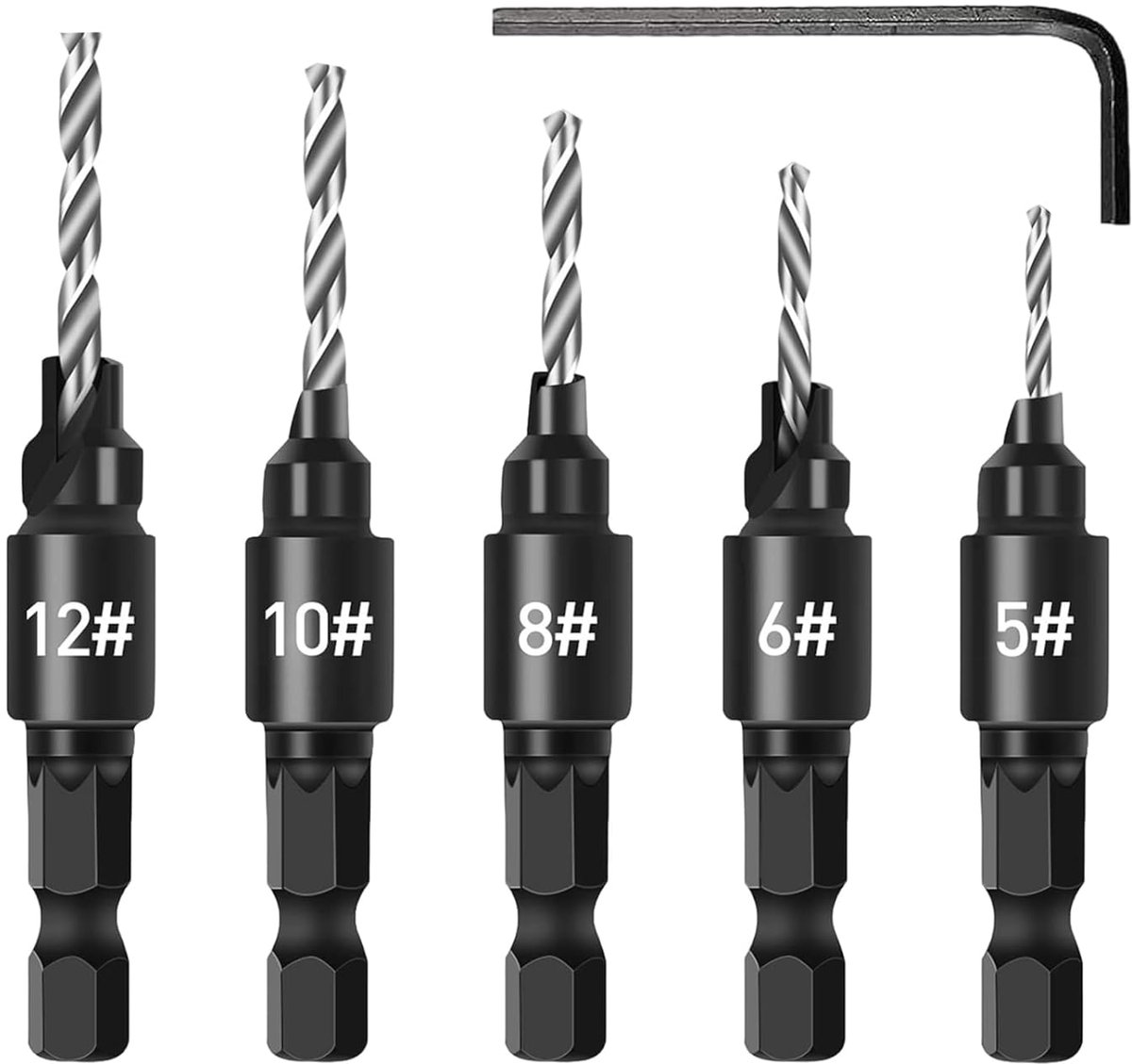 Boormachine bits set - 6-delige verstelbare vouwboor - verwisselbare bits voor houtbewerking - optimaal boorresultaat - ShopVlot