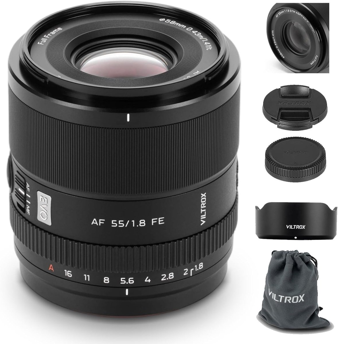 Prime lens 55mm F1.8 - Full frame autofocus - Scherpe details en rijke kleuren - Ideaal voor low-light - ShopVlot