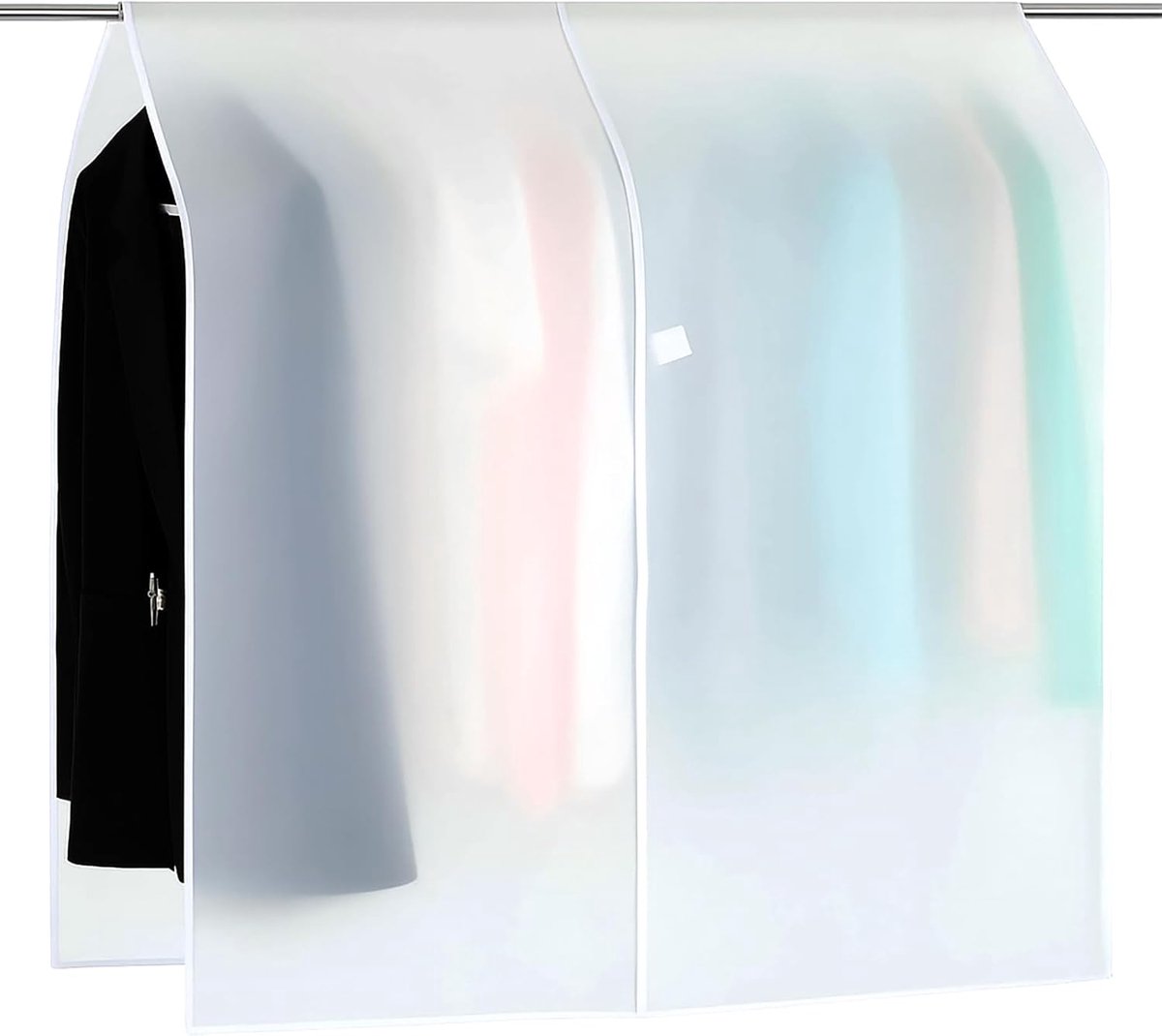 Kledingstandaard afdekking 110x110 cm - transparante stofbescherming - beschermhoes voor jassen en pakken - ShopVlot