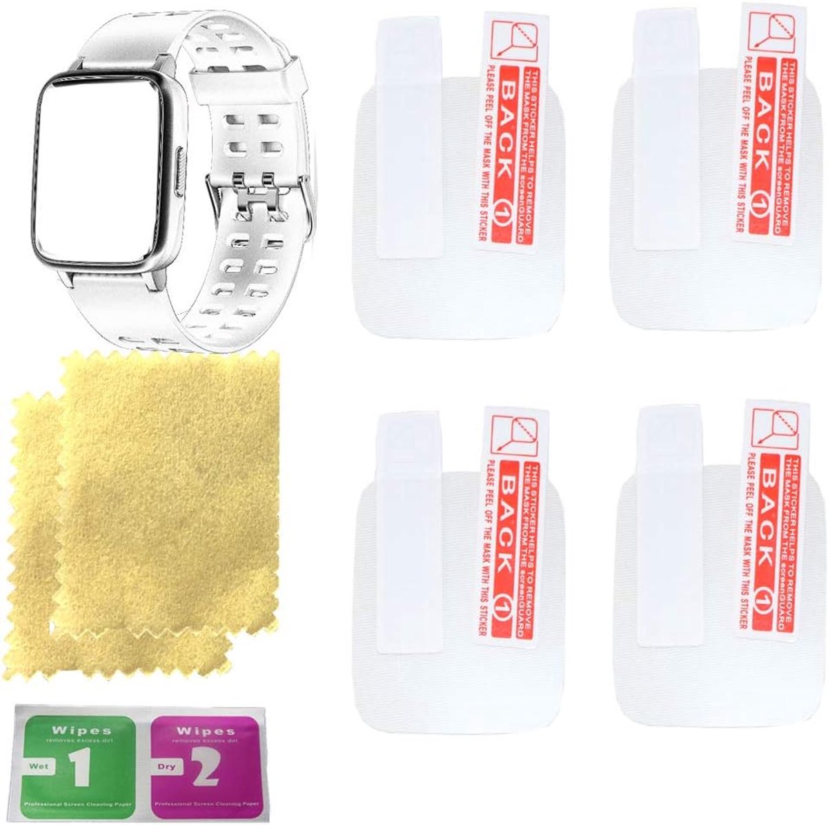 Screenprotector voor Smartwatch - HD helderheid - 4-pack - kras- en stootbestendig - ShopVlot