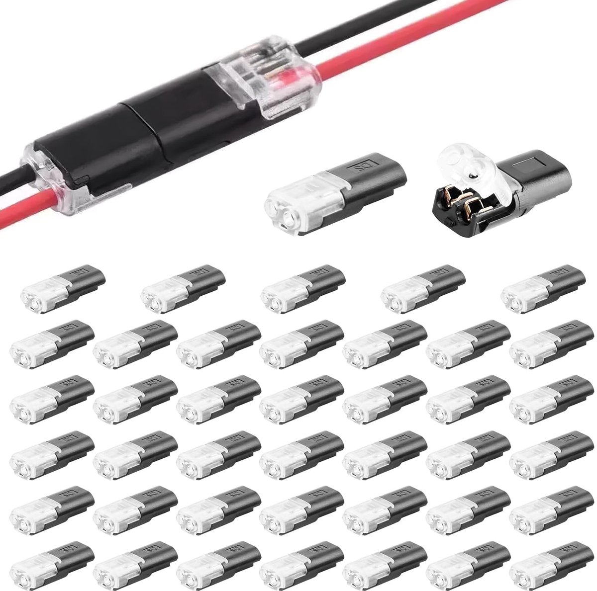 Car kabelconnectoren 2-polig - waterdicht - 12V plug - snel en eenvoudig te installeren - ShopVlot