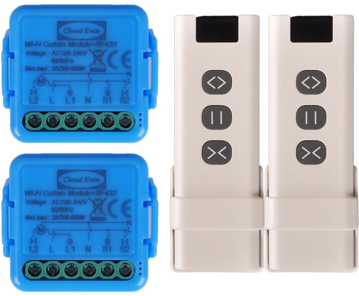 WiFi Shutter Switch met RF afstandsbediening - Voor elektrische rolluiken - Compatibel met Alexa en Google Home - ShopVlot