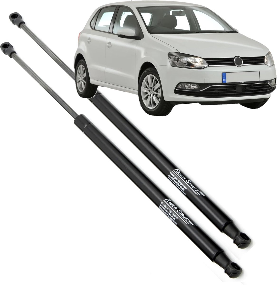 Gasveren achterklep 526 mm - vervangingsset voor VW Polo Mk5 2009-2017 - eenvoudig te installeren - set van 2 - ShopVlot