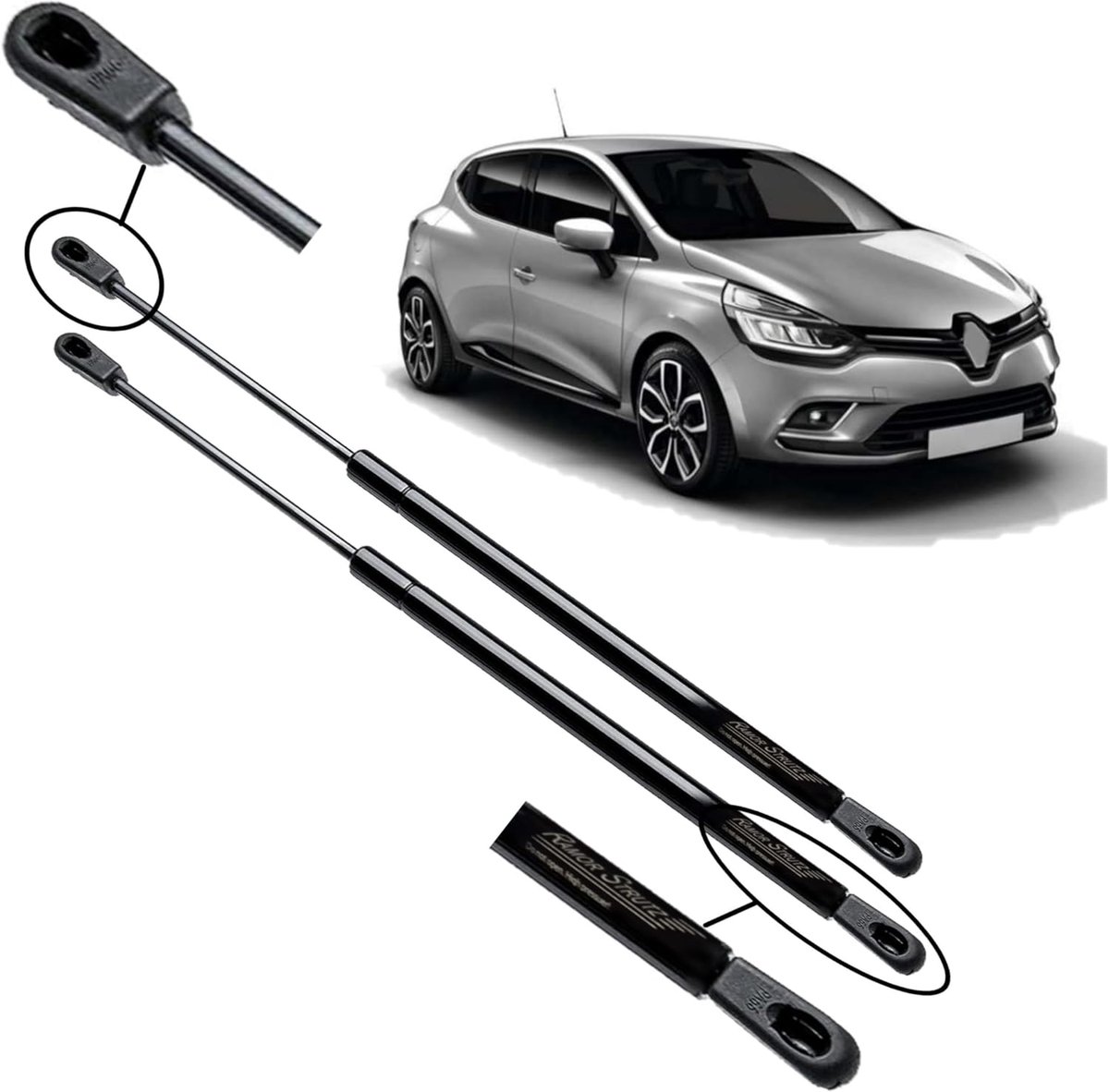 Gasveren achterklep Renault Clio Mk4 2012-2020 - 2x vervangingsset - 510N kracht - Eenvoudige installatie - ShopVlot