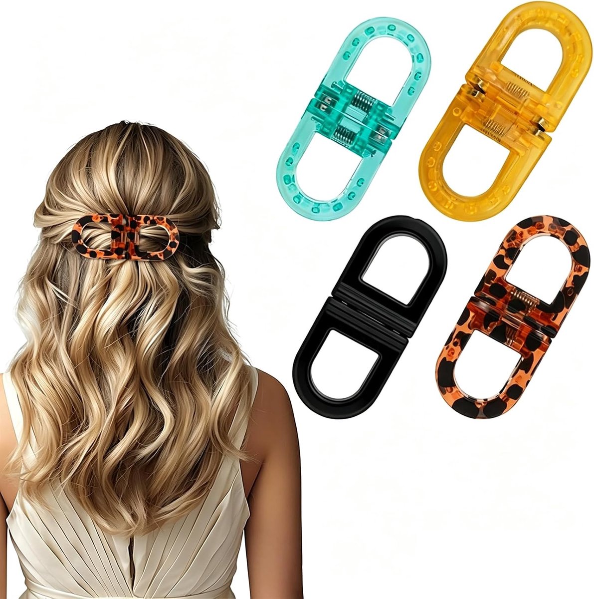 Haarspelden antislip 4 stuks - magnetische haarstylingclips - sterke grip - voor eenvoudig dagelijks gebruik - ShopVlot