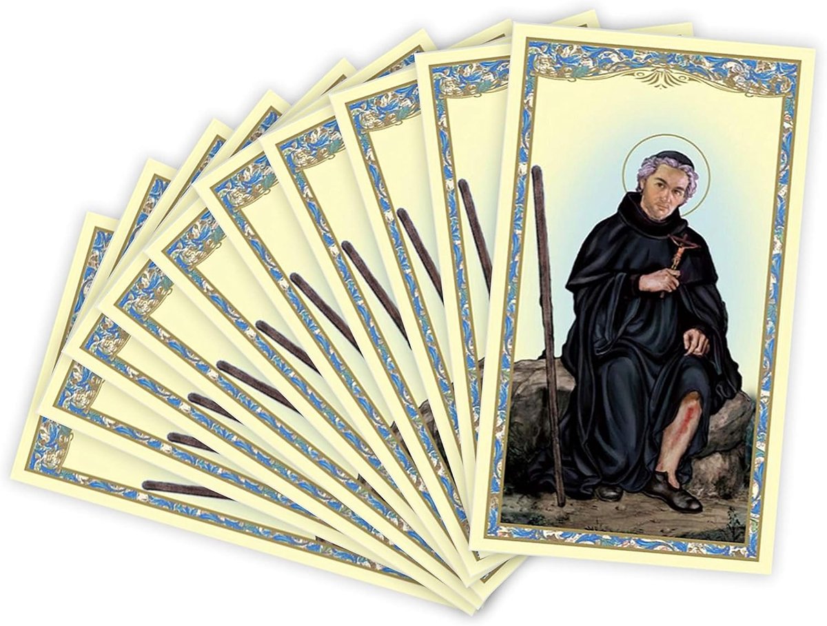Heilige kaart Saint Peregrine - 10 stuks - Religieuze afbeelding - Gebed voor genezing - ShopVlot