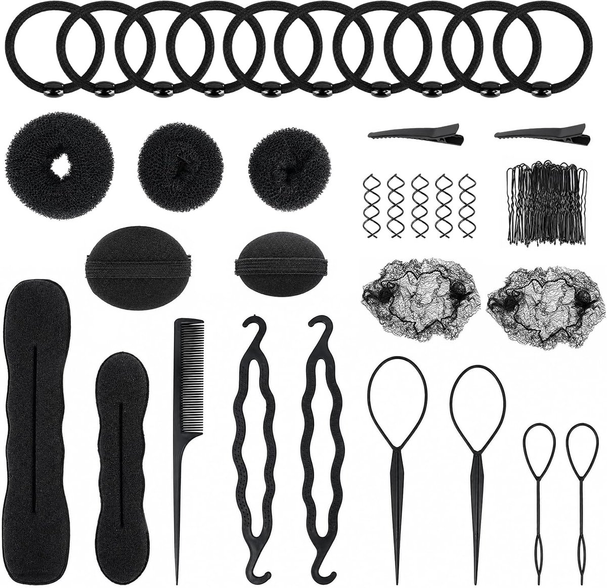 Haarmodelleergereedschapset 73 stuks - Haarstyling accessoires - Kapseltools voor diverse stijlen - ShopVlot