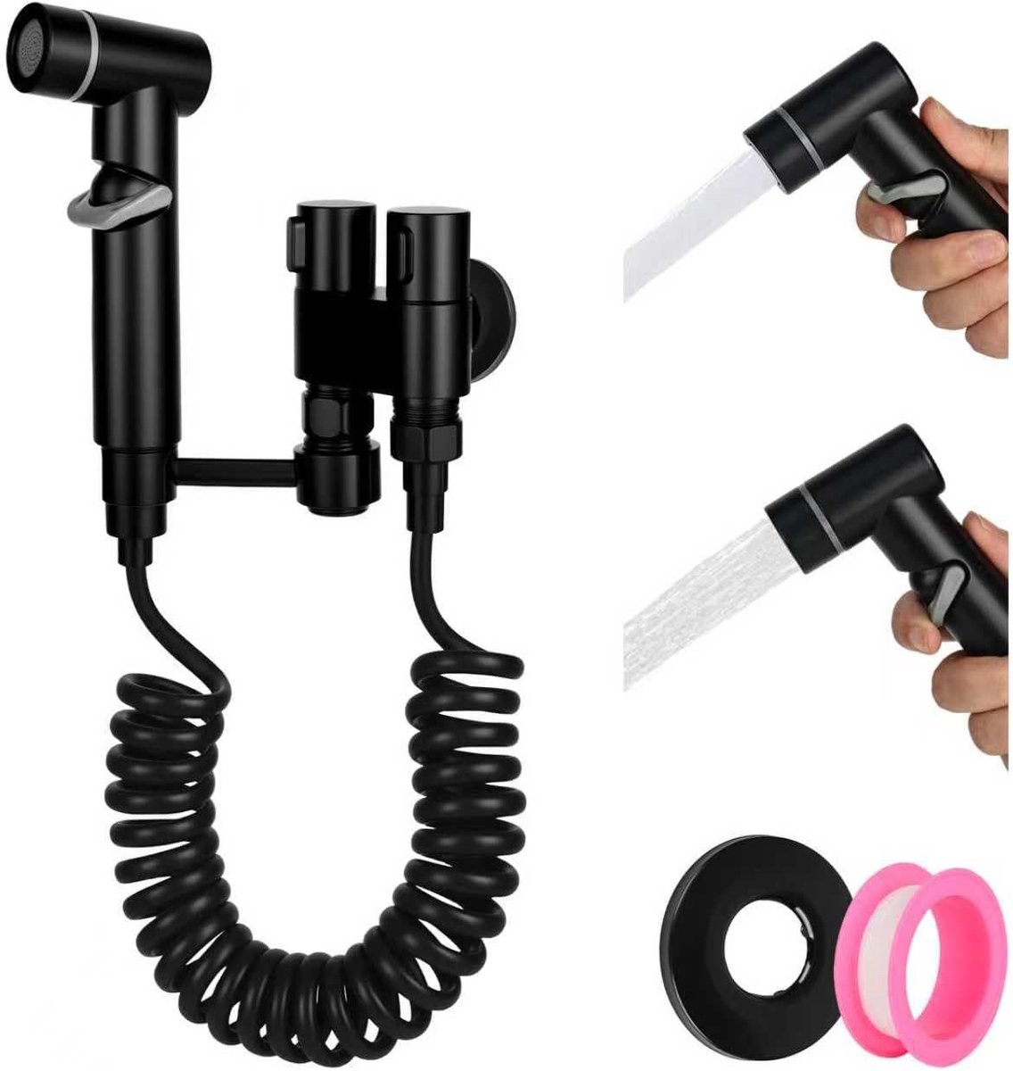 Bidet Handdouche - Rvs handdouche set - Dubbele controleklep - Optimale hygiëne voor het gezin - ShopVlot